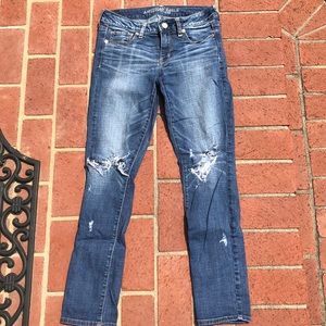 American Eagle distressed skinny jeans